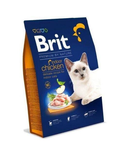 BRIT Cat Premium by Nature krmivo pro kočky žijící uvnitř kuře 1,5 kg