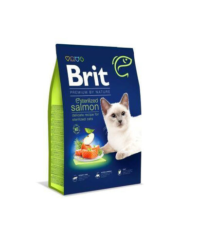 BRIT Cat Premium by Nature krmivo pro sterilizované kočky losos 1,5 kg