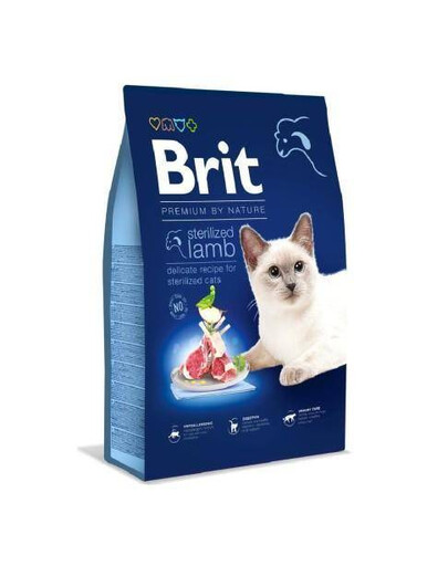 BRIT Cat Premium by Nature krmivo pro sterilizované kočky jehněčí 800 g