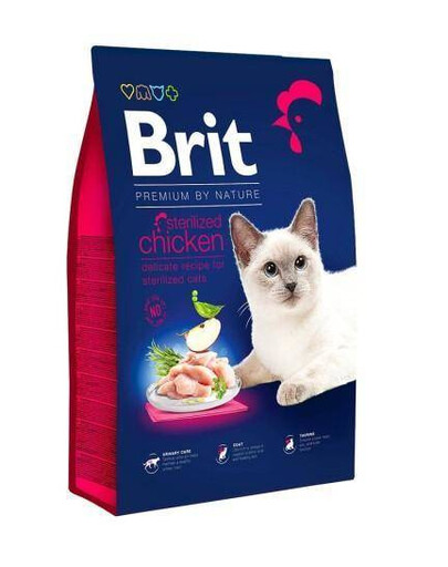 BRIT Cat Premium by Nature krmivo pro sterilizované kočky kuře 800 g