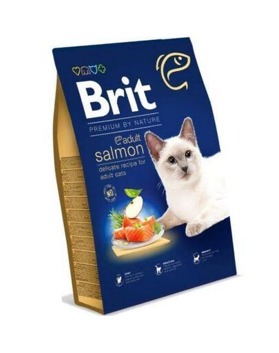 BRIT Cat Premium by Nature pro dospělou kočku s lososem 800 g