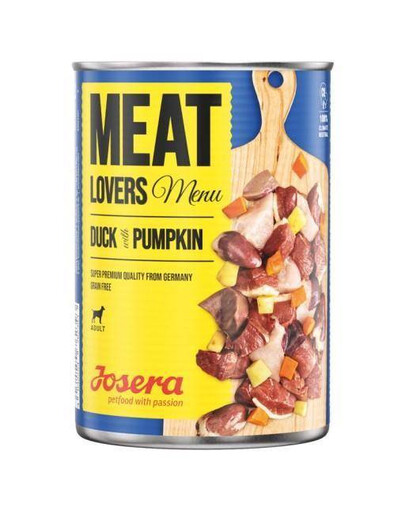 JOSERA Meatlovers Menu konzerva pro psy s kachnou a dýní 6x 400 g