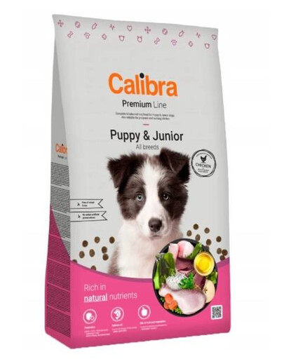 CALIBRA Dog Premium Line Puppy&Junior granule pro štěňata a mladé psy 12 kg