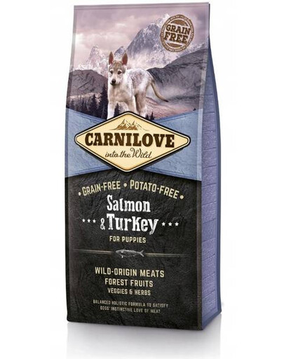 CARNILOVE Puppy Salmon&Turkey granule pro štěňata, losos a krůta 4 kg