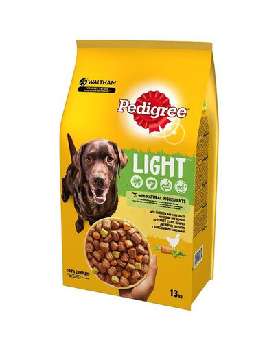 Pedigree Adult Light kuře se zeleninou 13 kg - granule pro dospělé psy