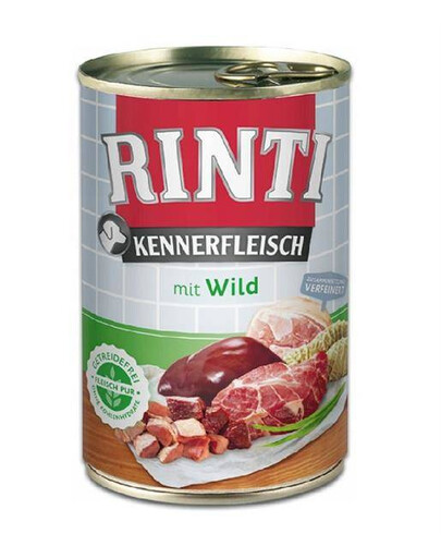 RINTI Kennerfleisch vlhké krmivo pro zvěřinu pro dospělé psy