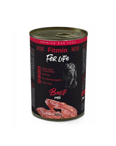 Fitmin For Life dog beef konzerva s hovězím masem pro dospělé psy 400 g