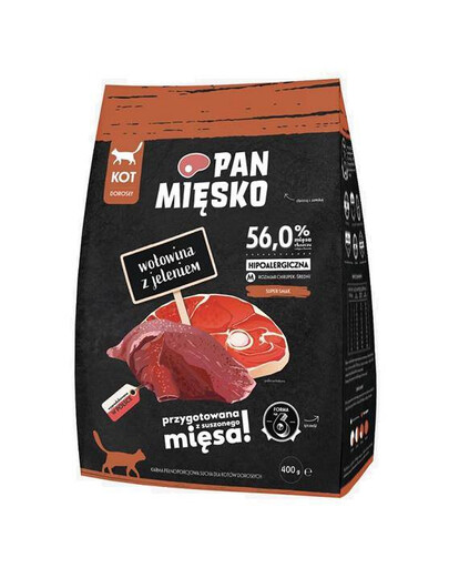 Pan Mięsko hovězí maso s jelenem M 400 g granule pro dospělé kočky