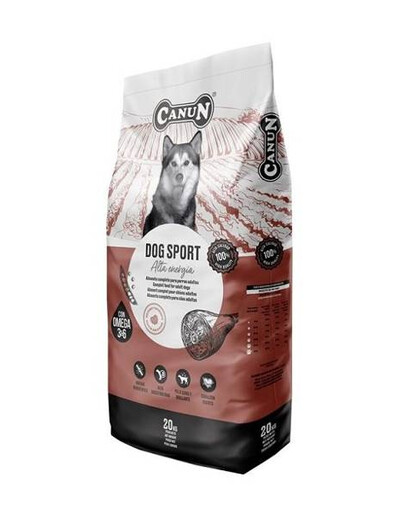 CANUN Dog Sport s hovězím masem 20 kg granule pro energické a sportovní dospělé psy 20 kg