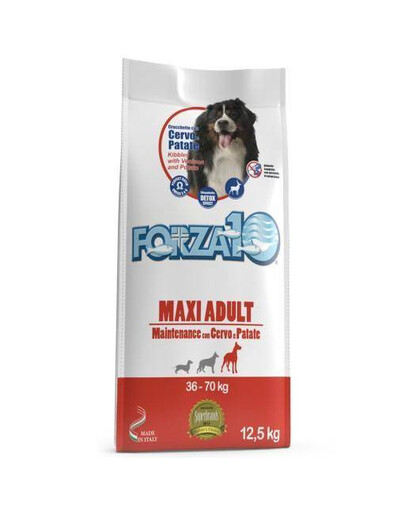 FORZA10 Maxi  s jelenem a bramborami granule pro dospělé psy velkých plemen 12,5 kg