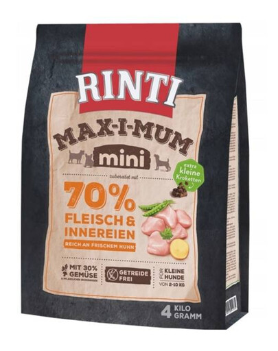 RINTI MAX-I-MUM Mini s kuřecím masem pro malé psy 4 kg