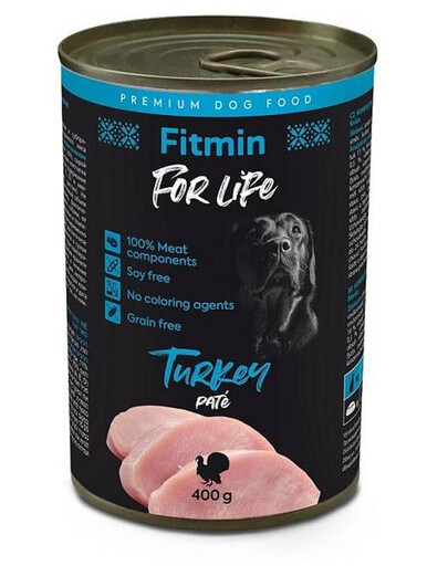 FITMIN For Life psí paštika krůtí paštika pro psy 400 g