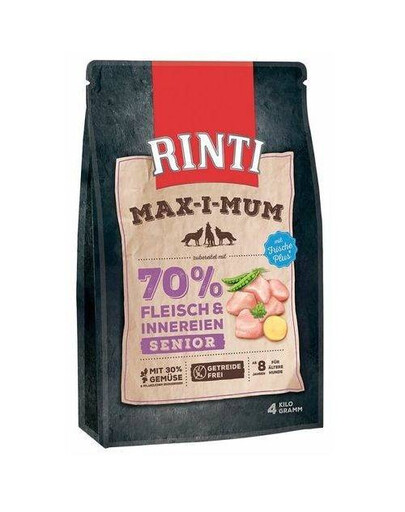 RINTI MAX-I-MUM Senior Chicken s kuřecím masem pro starší psy 4 kg