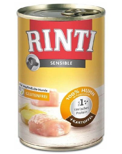RINTI Sensible konzerva pro psy s kuřecím masem a bramborem 400 g