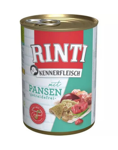 RINTI Kennerfleisch Rumen s bachorem 400 g  konzerva pro psy