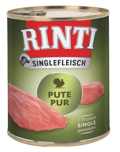 RINTI Singlefleisch Turkey Pure 400 g monoproteinová konzerva pro psy s krůtím masem