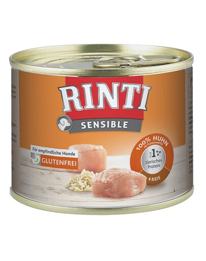 RINTI Sensible konzerva pro psy kuře s rýží 185 g