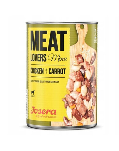 Josera Meat Lovers Menu Kuře s mrkví 400 g - konzerva pro dospělé psy
