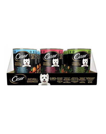 Cesar Natural Goodness 12x 400 g mix příchutí - konzervy pro dospělé psy