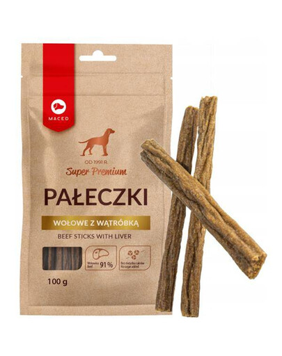 Maced monoproteinový hovězí a játrový snack 100 g