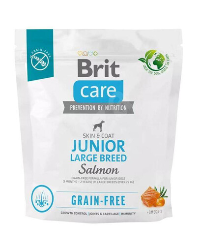 Brit care dog grain-free junior large breed salmon granule pro štěňata velkých plemen 1 kg