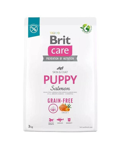 Brit care dog grain-free puppy salmon granule pro štěňata 3 kg