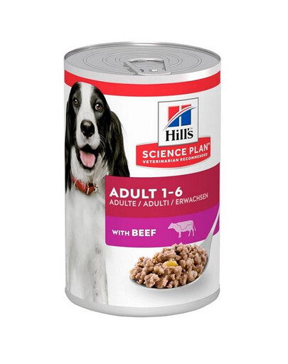 HILL'S Science Plan Canine Adult Beef konzerva pro dospělé psy s hovězím masem 370 g