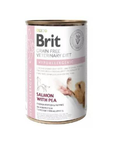 BRIT Veterinary Diet hypoalergenní krmivo pro psy Losos&Pea pro alergiky 400 g