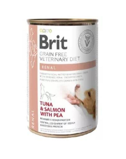 BRIT Veterinary Diet Renal Tuna&Salmon&Pea krmivo pro psy pro podporu ledvin 400 g