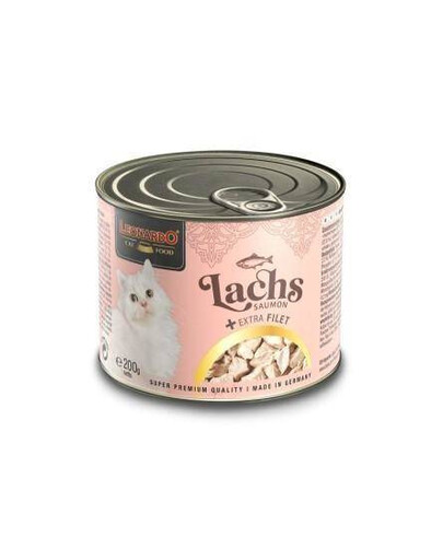 LEONARDO Losos s filetem navíc mokré krmivo pro kočky 200 g