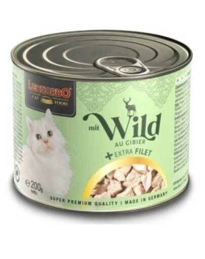LEONARDO zvěřina s extra filetem mokré krmivo pro kočky 200 g