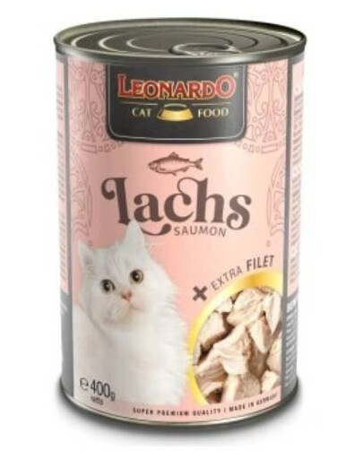 LEONARDO losos s extra filetem mokré krmivo pro kočky 400 g
