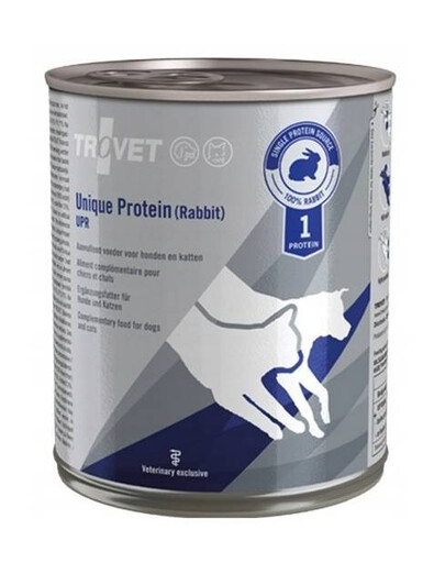 TROVET Unique Protein UPR pro psy/kočky s králičím masem 800 g