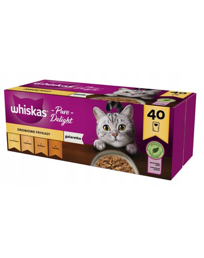 Whiskas Potr Pure Delight kapsičky s drůbežím masem 40x 85 g