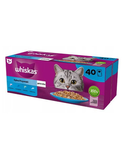 Whiskas sada kapsiček s bílou rybou, treskou, lososem a tuňákem 40x 85 g