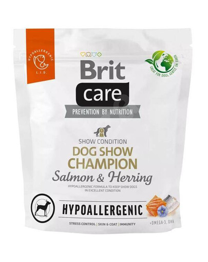 Brit care dog hypoallergenic dog show champion granule pro dospělé výstavní psy 1 kg