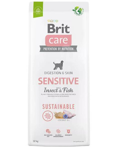 Brit Care granule pro psy s citlivou kůží a srstí 12 kg