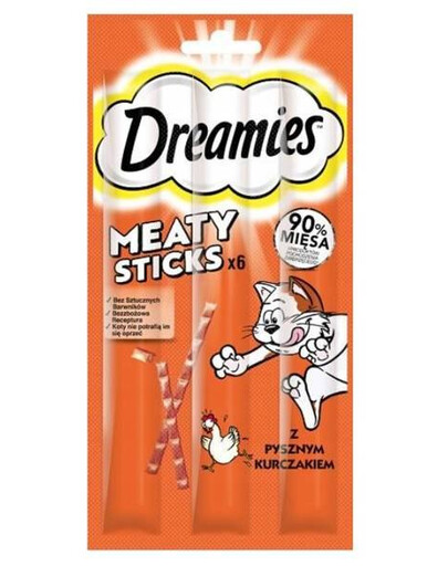 Dreamies Meaty Sticks pamlsky pro kočky s kuřecím masem 30 g
