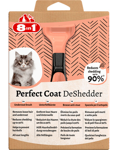 Hřeben 8v1 Perfect CoatDeShedder CatDeShedding pro kočky