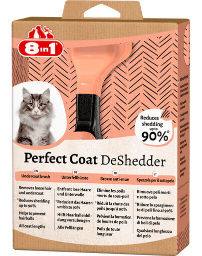 Hřeben 8v1 Perfect CoatDeShedder CatDeShedding pro kočky