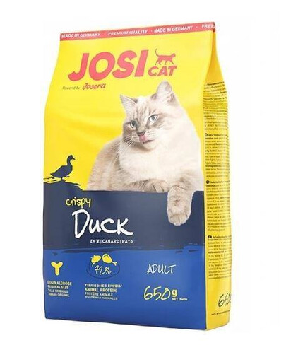 Josera JosiCat Crispy Duck 650 g granule pro dospělé kočky