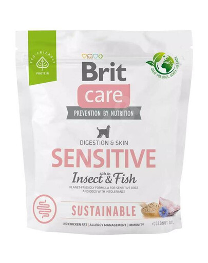 Brit care dog granule pro psy s citlivou pokožkou a srstí 1 kg