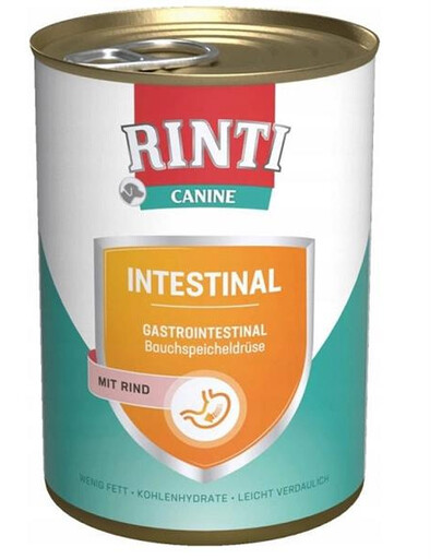 RINTI Canine Intestinal konzerva pro psy s hovězím masem 400 g