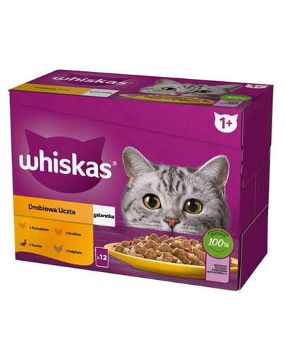 Whiskas sada kapsiček s drůbežím, krůtím, kachním a kuřecím masem 12x 85 g