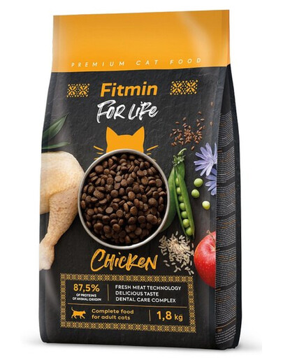 FITMIN Cat For Life Adult Chicken granule pro kočky s kuřecím masem 1,8 kg