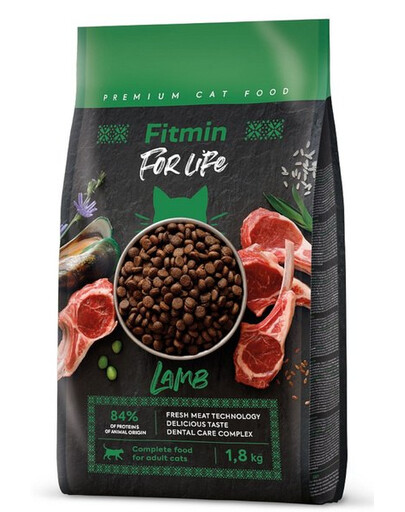 FITMIN Cat For Life Adult Lamb granule pro kočky s jehněčím masem 1,8 kg