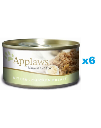 APPLAWS Kitten Chicken Breast Kitten Mokré krmivo Jelly Chicken 6x70g