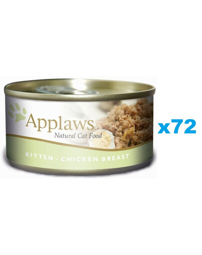 APPLAWS Kitten Chicken Breast jelly mokré krmivo pro koťata 72X70 g