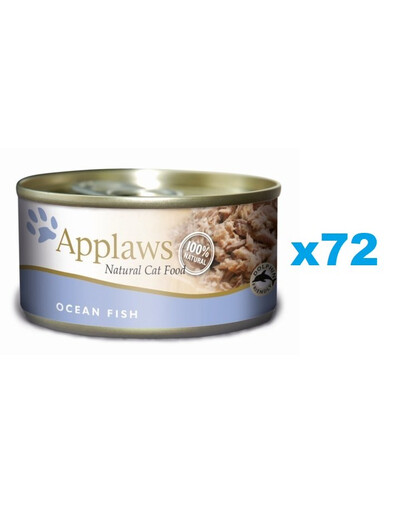 APPLAWS Cat Adult Ocean Fish in Broth mořské ryby ve vývaru 72x156 g