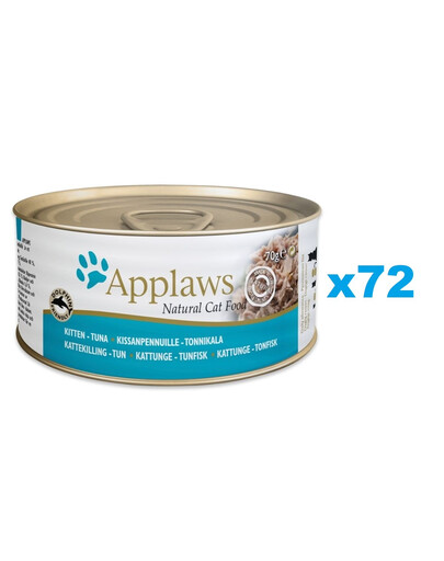 APPLAWS Cat Kitten Tuna in Broth s tuňákem ve vývaru pro koťata 72x70 g